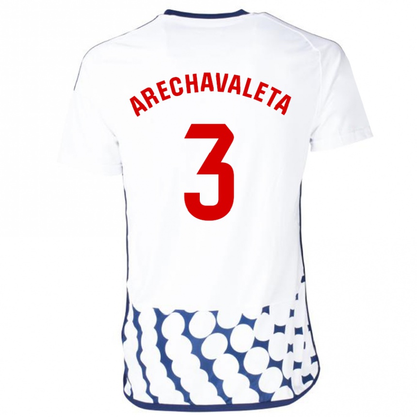 Kids Football Jorge Arechavaleta #3 White Away Jersey 2023/24 T-Shirt