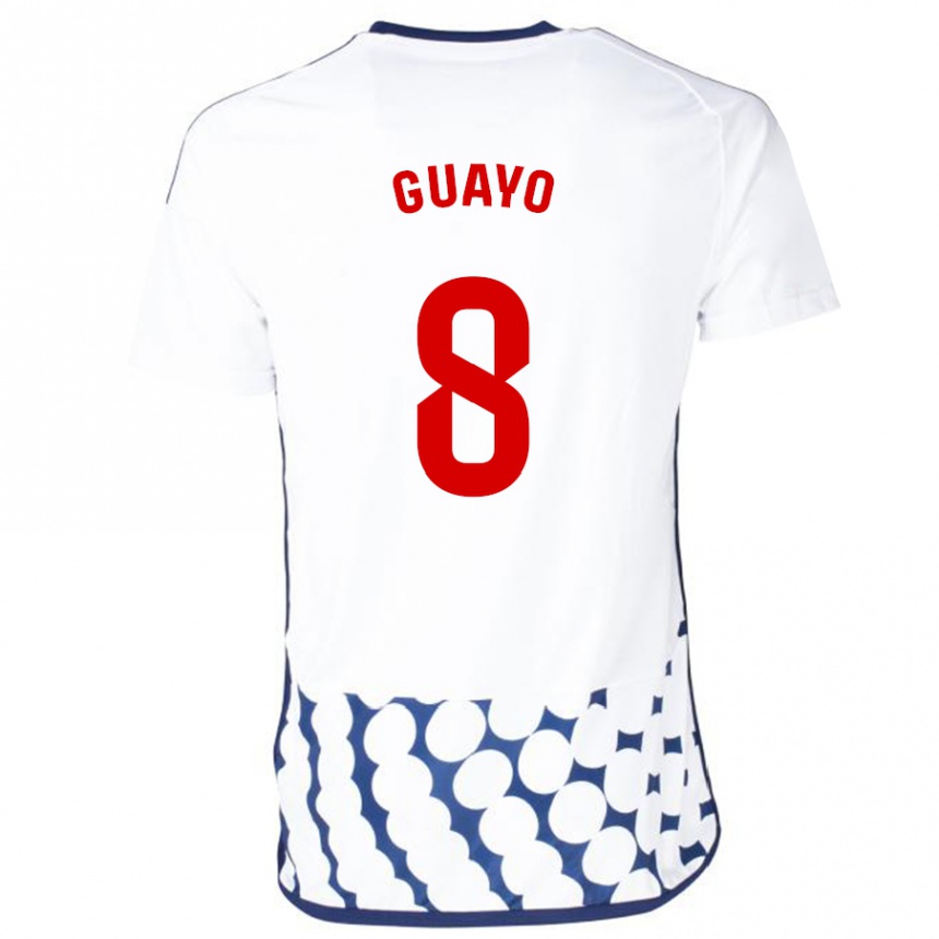 Kids Football Guayo #8 White Away Jersey 2023/24 T-Shirt