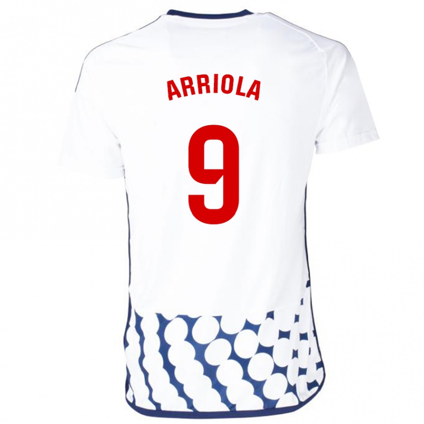 Kids Football Marcos Arriola #9 White Away Jersey 2023/24 T-Shirt