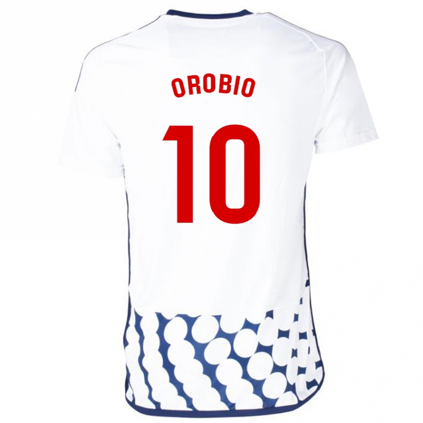 Kids Football Ekhiotz Orobio #10 White Away Jersey 2023/24 T-Shirt