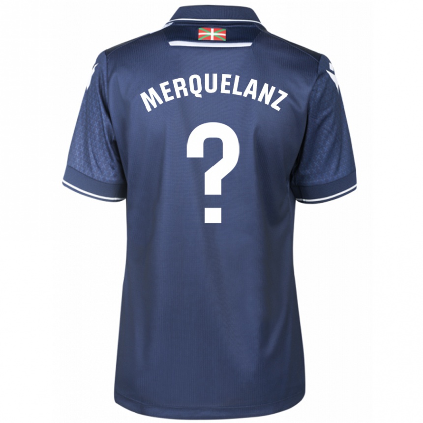 Kids Football Martín Merquelanz #0 Navy Away Jersey 2023/24 T-Shirt