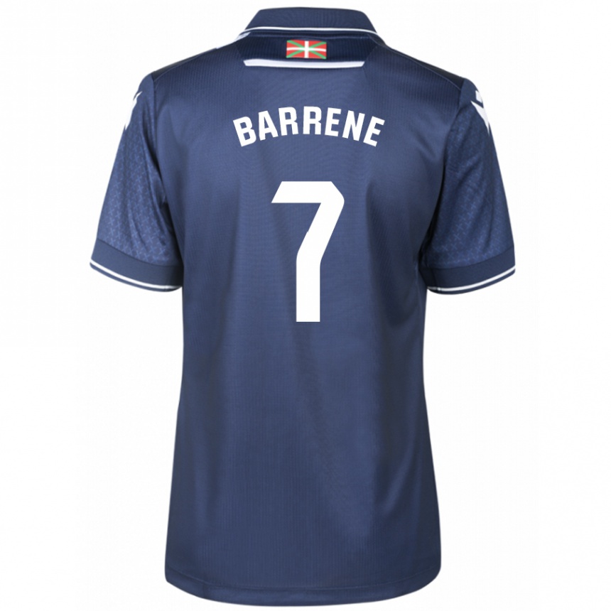 Kids Football Ander Barrene #7 Navy Away Jersey 2023/24 T-Shirt