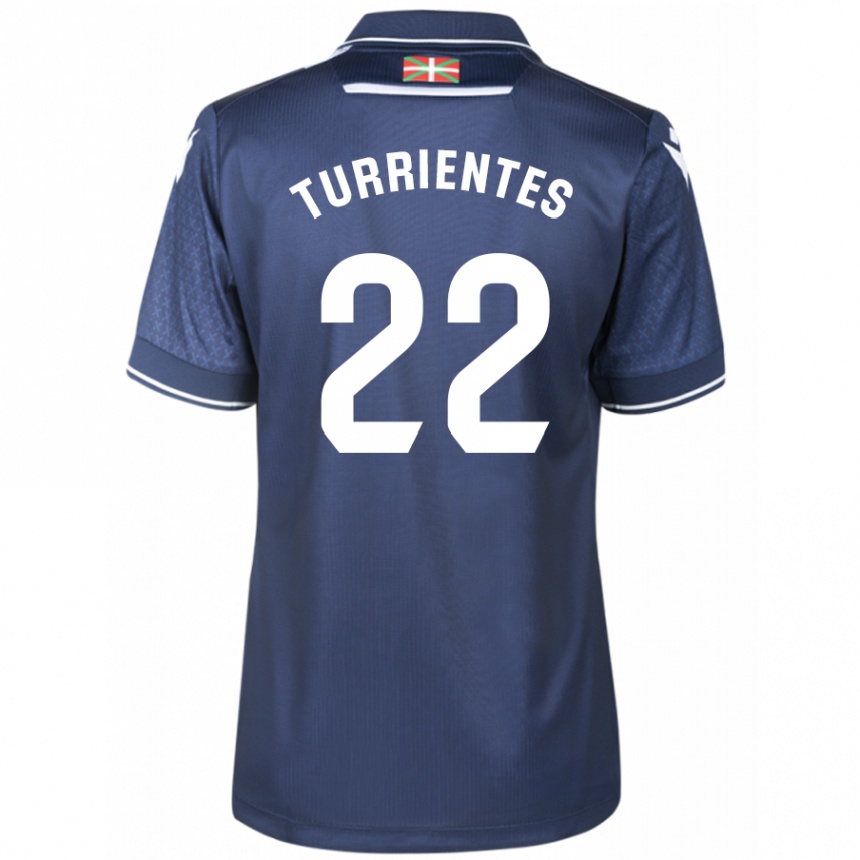 Kids Football Beñat Turrientes #22 Navy Away Jersey 2023/24 T-Shirt