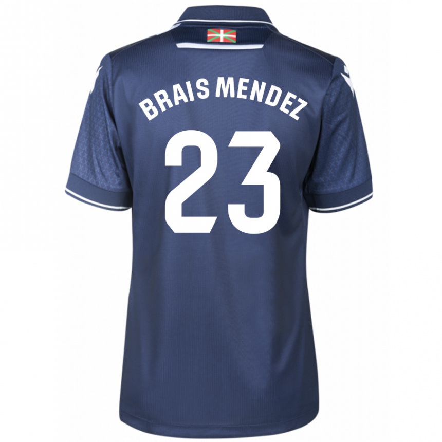 Kids Football Brais Méndez #23 Navy Away Jersey 2023/24 T-Shirt