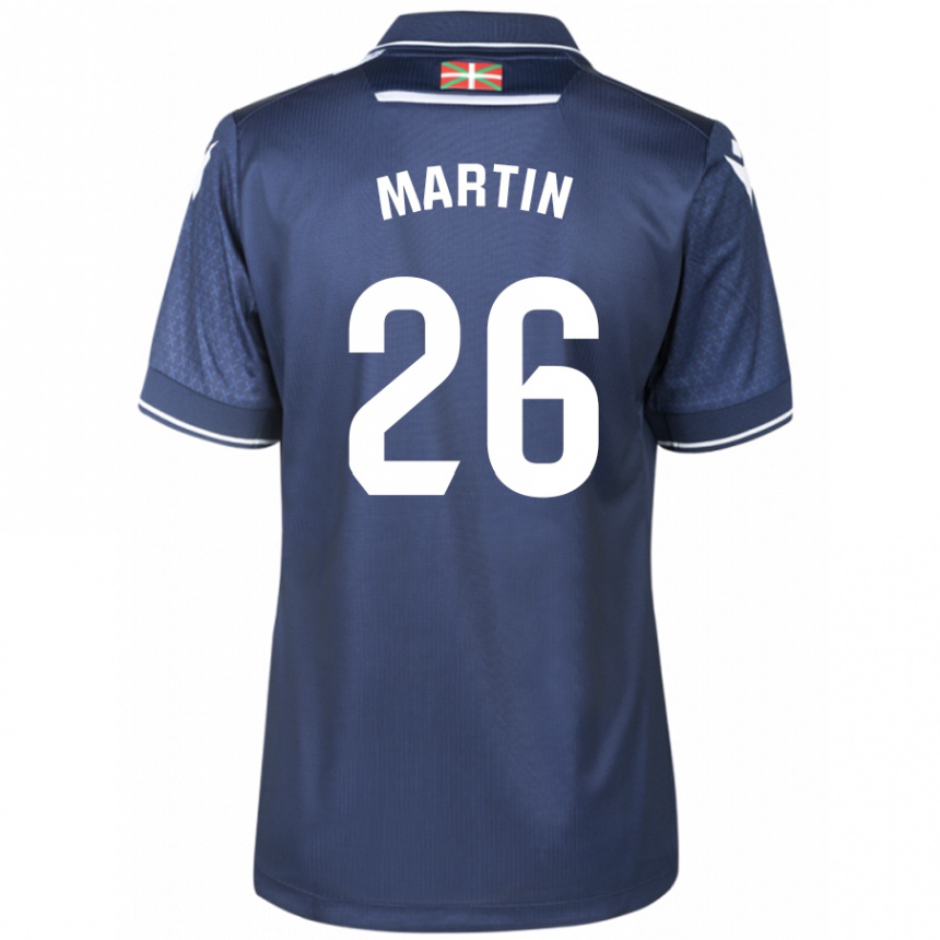 Kids Football Jon Martín #26 Navy Away Jersey 2023/24 T-Shirt