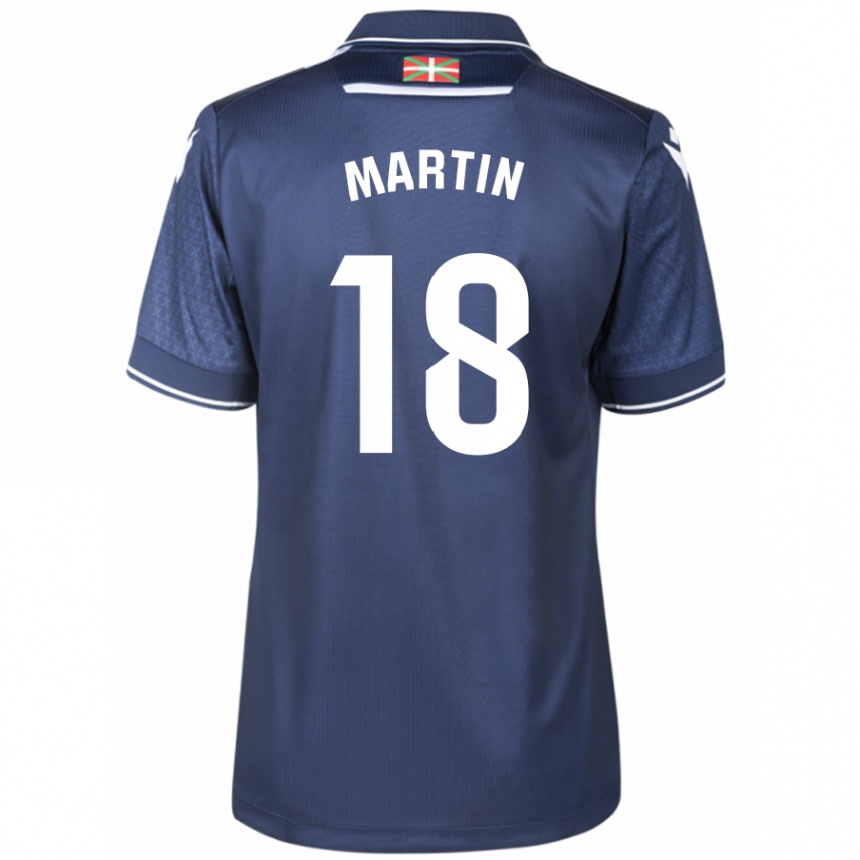 Kids Football Hugo Martín #18 Navy Away Jersey 2023/24 T-Shirt