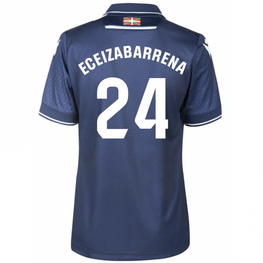 Kids Football Jon Eceizabarrena #24 Navy Away Jersey 2023/24 T-Shirt