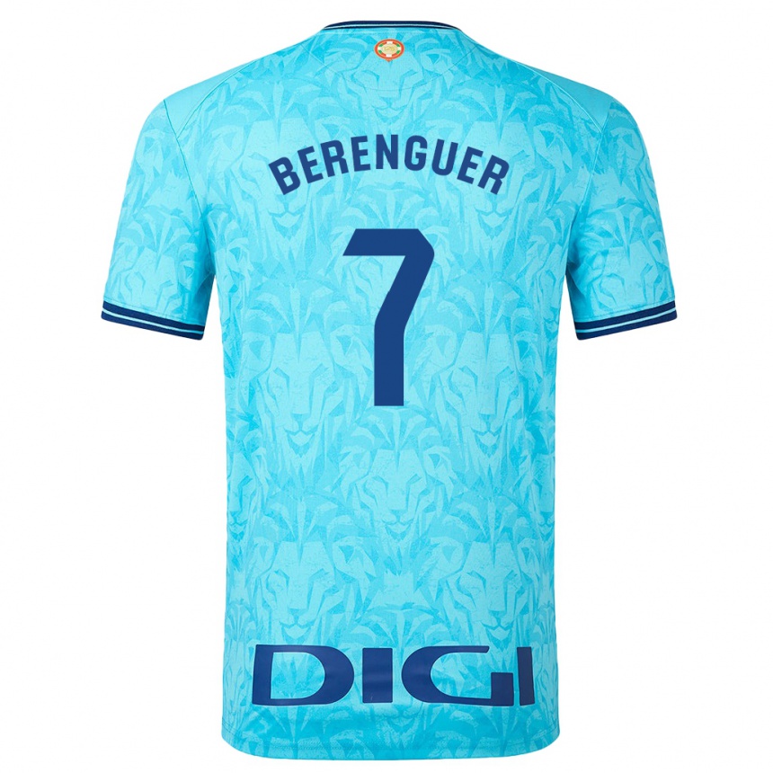 Kids Football Álex Berenguer #7 Sky Blue Away Jersey 2023/24 T-Shirt