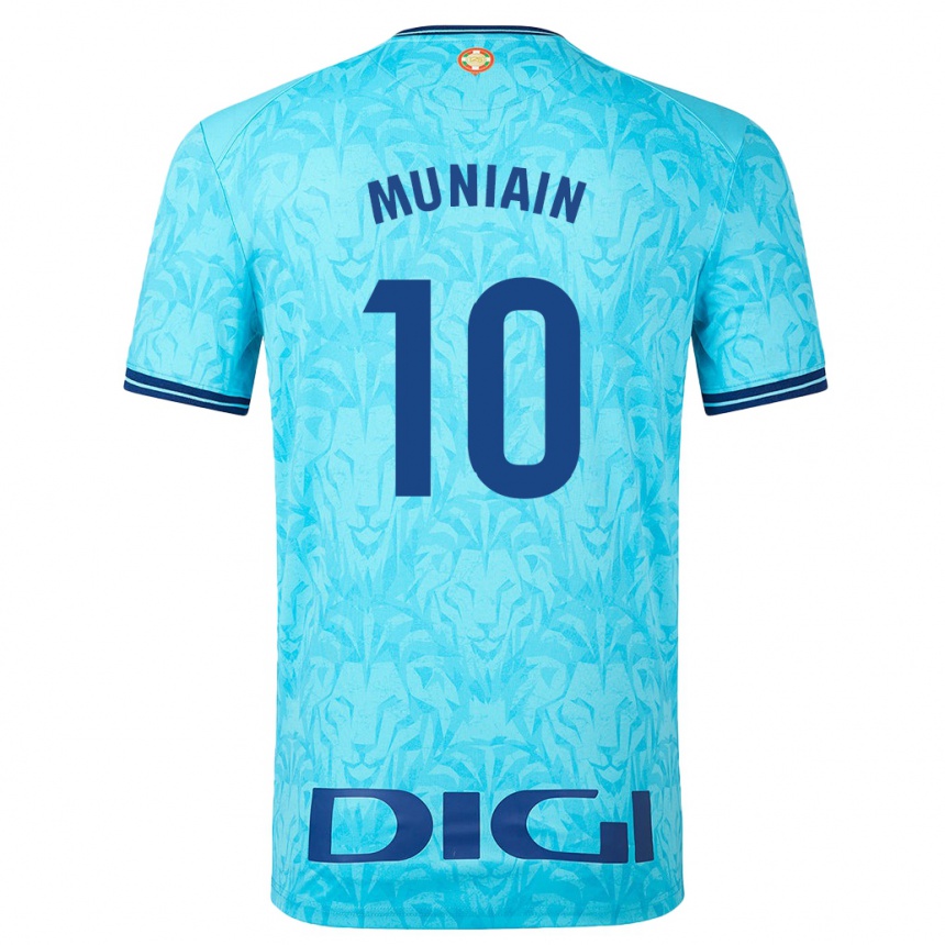 Kids Football Iker Muniain #10 Sky Blue Away Jersey 2023/24 T-Shirt