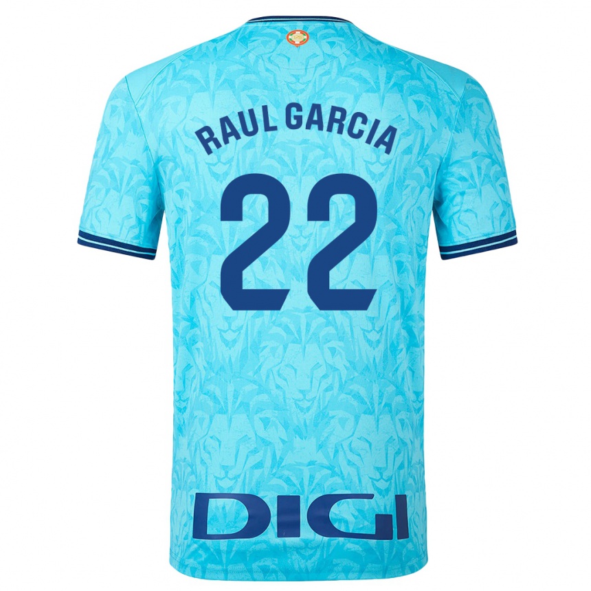 Kids Football Raúl García #22 Sky Blue Away Jersey 2023/24 T-Shirt