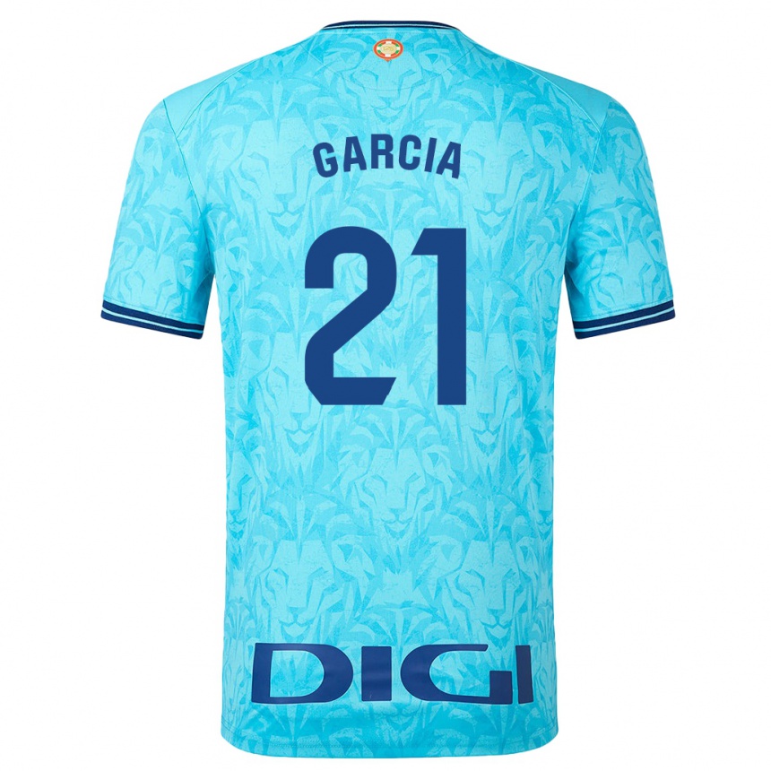 Kids Football Beñat García #21 Sky Blue Away Jersey 2023/24 T-Shirt