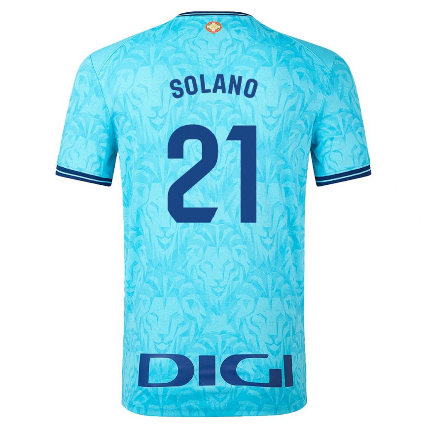 Kids Football Bibiane Schulze-Solano #21 Sky Blue Away Jersey 2023/24 T-Shirt