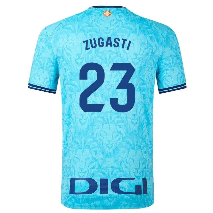 Kids Football Patricia Zugasti Oses #23 Sky Blue Away Jersey 2023/24 T-Shirt