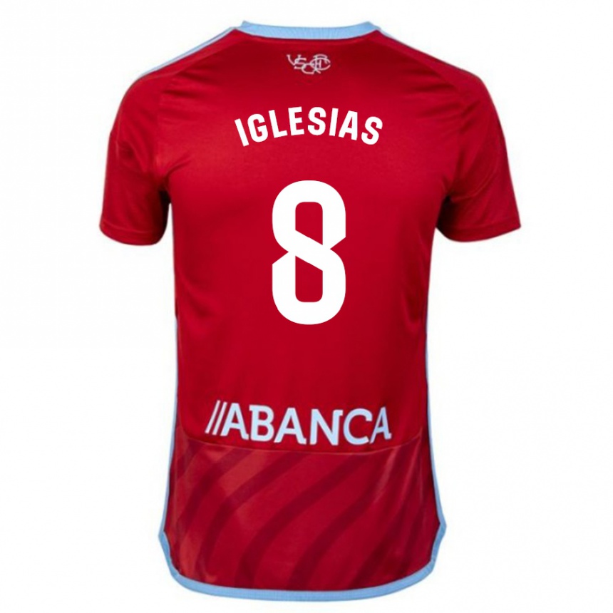 Kids Football Bruno Iglesias #8 Red Away Jersey 2023/24 T-Shirt