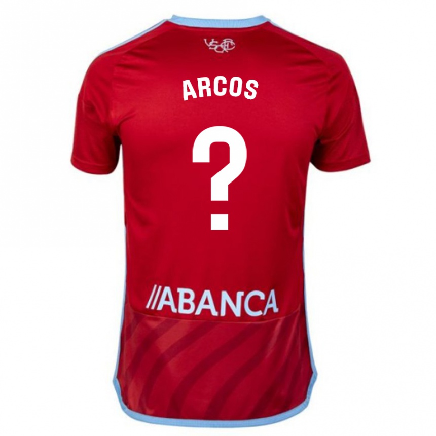 Kids Football Ángel Arcos #0 Red Away Jersey 2023/24 T-Shirt