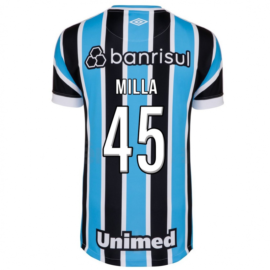 Men Football Lucas Milla #45 Blue Home Jersey 2023/24 T-Shirt