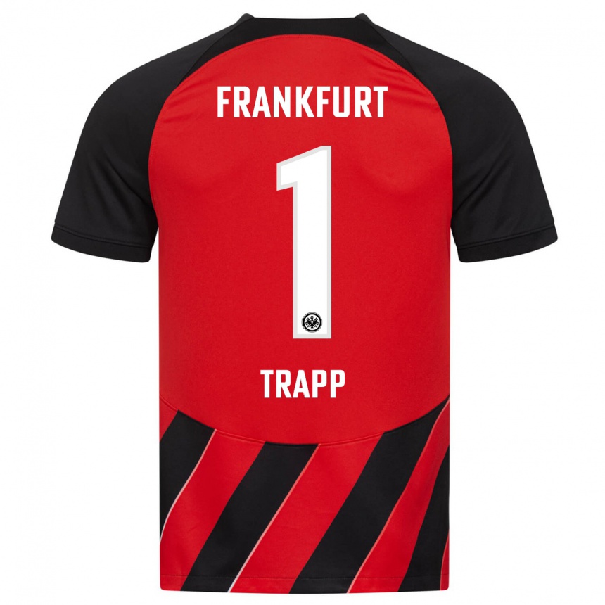 Men Football Kevin Trapp #1 Red Black Home Jersey 2023/24 T-Shirt