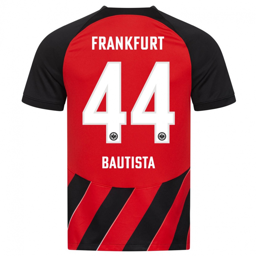 Men Football Davis Bautista #44 Red Black Home Jersey 2023/24 T-Shirt