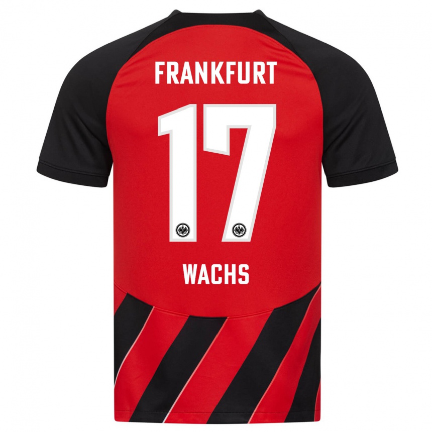 Men Football Marc Wachs #17 Red Black Home Jersey 2023/24 T-Shirt