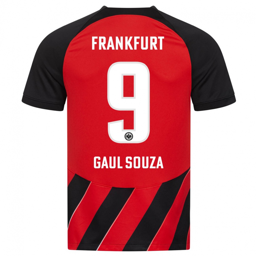 Men Football Alessandro Gaul Souza #9 Red Black Home Jersey 2023/24 T-Shirt