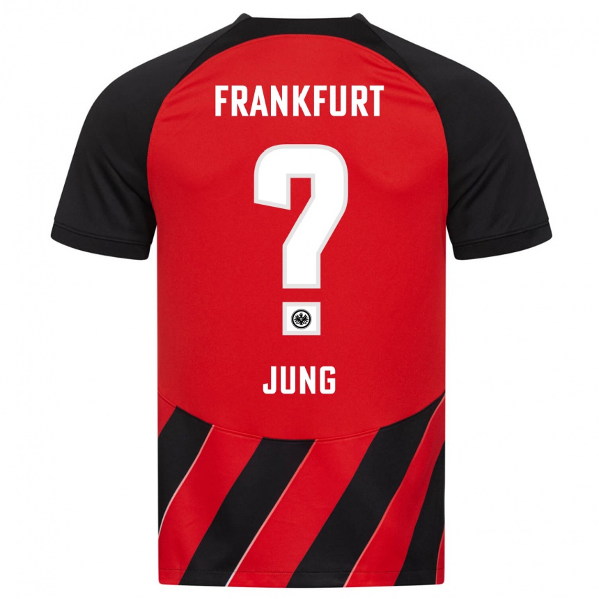 Men Football Louis Jung #0 Red Black Home Jersey 2023/24 T-Shirt