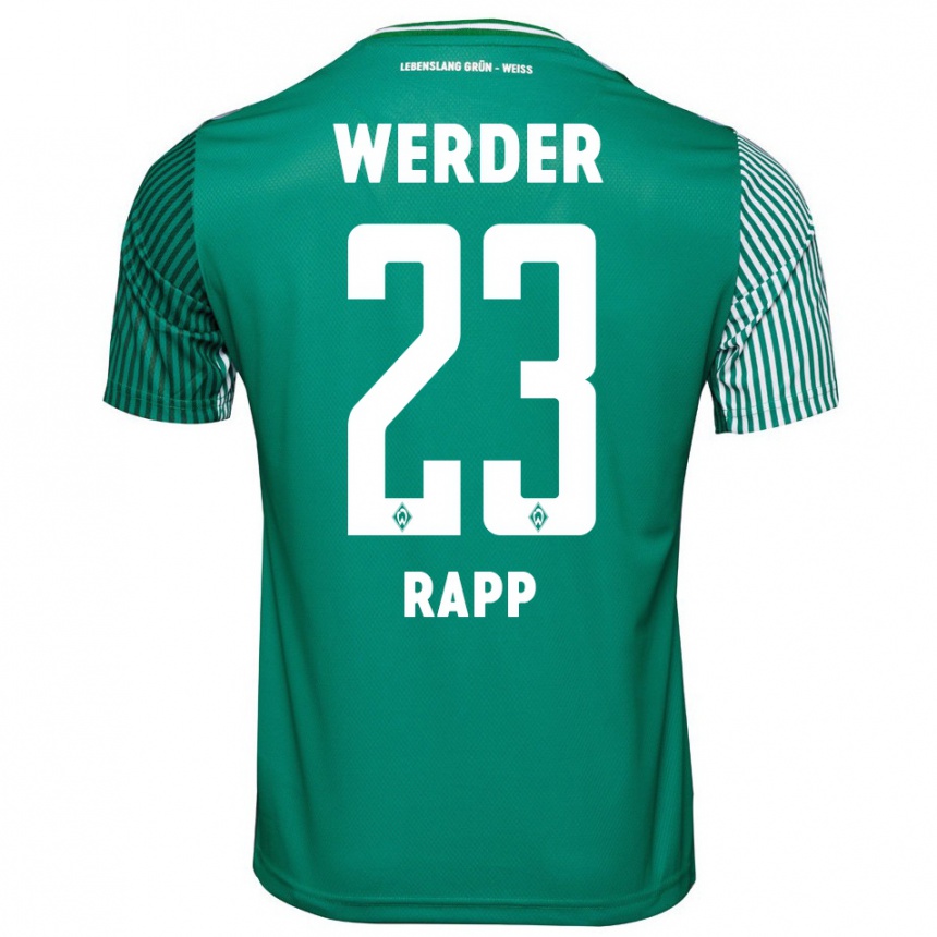 Men Football Nicolai Rapp #23 Green Home Jersey 2023/24 T-Shirt