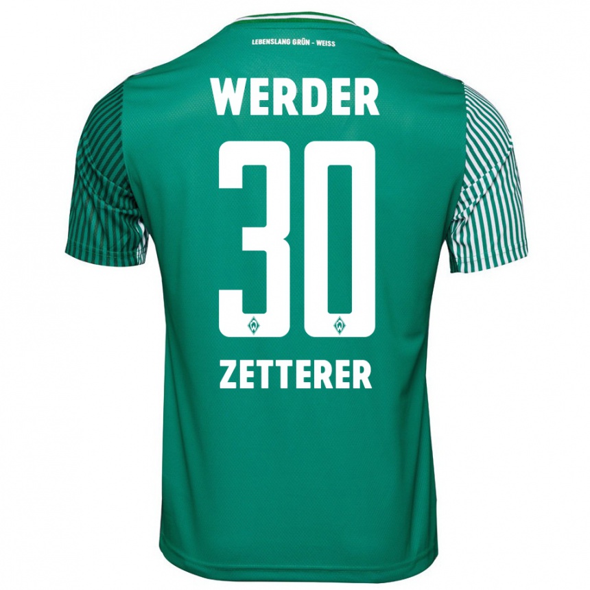 Men Football Michael Zetterer #30 Green Home Jersey 2023/24 T-Shirt