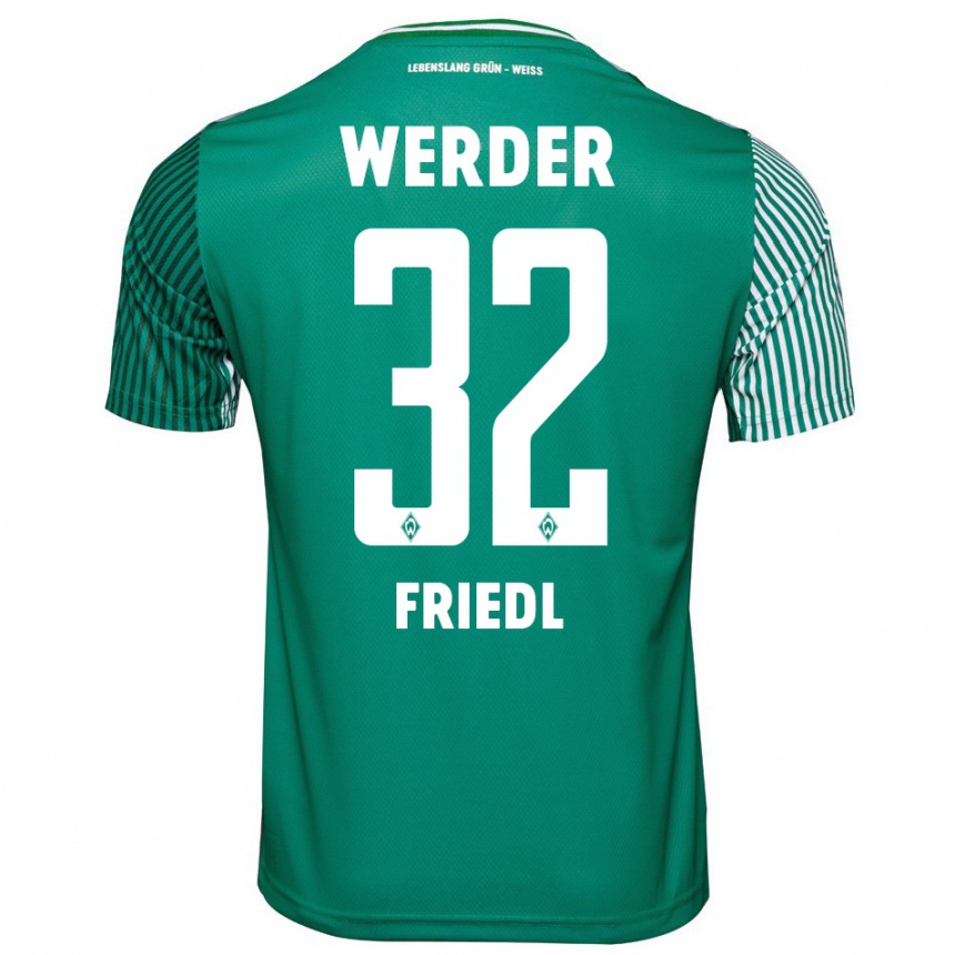 Men Football Marco Friedl #32 Green Home Jersey 2023/24 T-Shirt