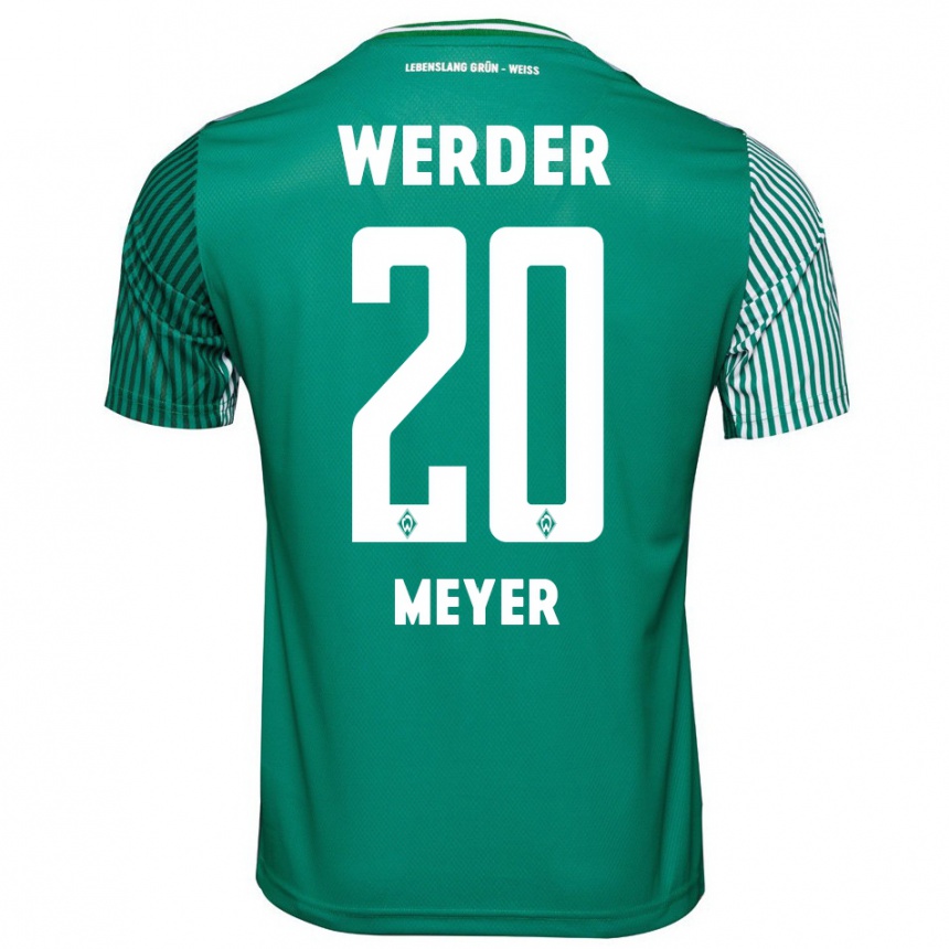 Men Football Christin Meyer #20 Green Home Jersey 2023/24 T-Shirt