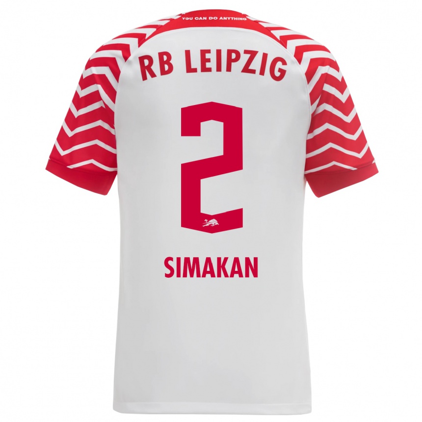 Men Football Mohamed Simakan #2 White Home Jersey 2023/24 T-Shirt