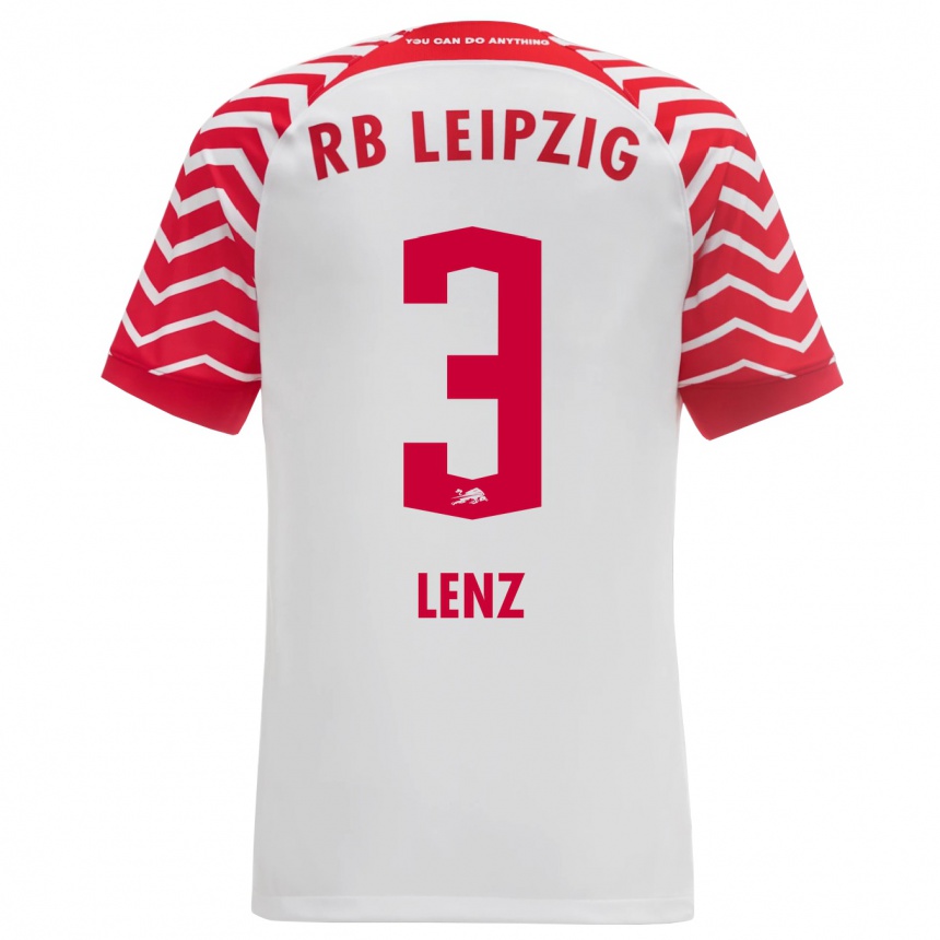 Men Football Christopher Lenz #3 White Home Jersey 2023/24 T-Shirt