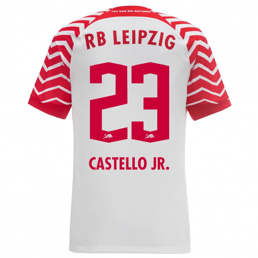 Men Football Castello Lukeba #23 White Home Jersey 2023/24 T-Shirt