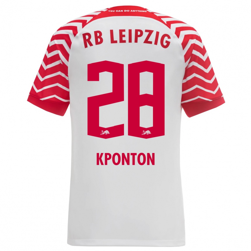 Men Football Marwan Kponton #28 White Home Jersey 2023/24 T-Shirt