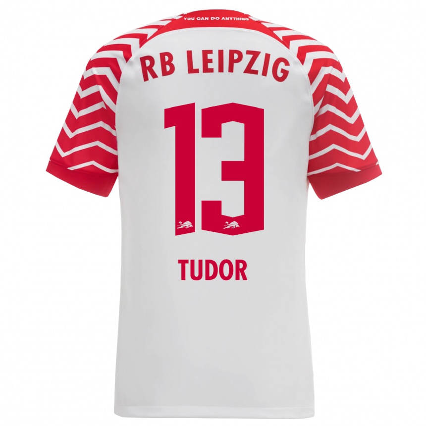 Men Football Aaron Tudor #13 White Home Jersey 2023/24 T-Shirt