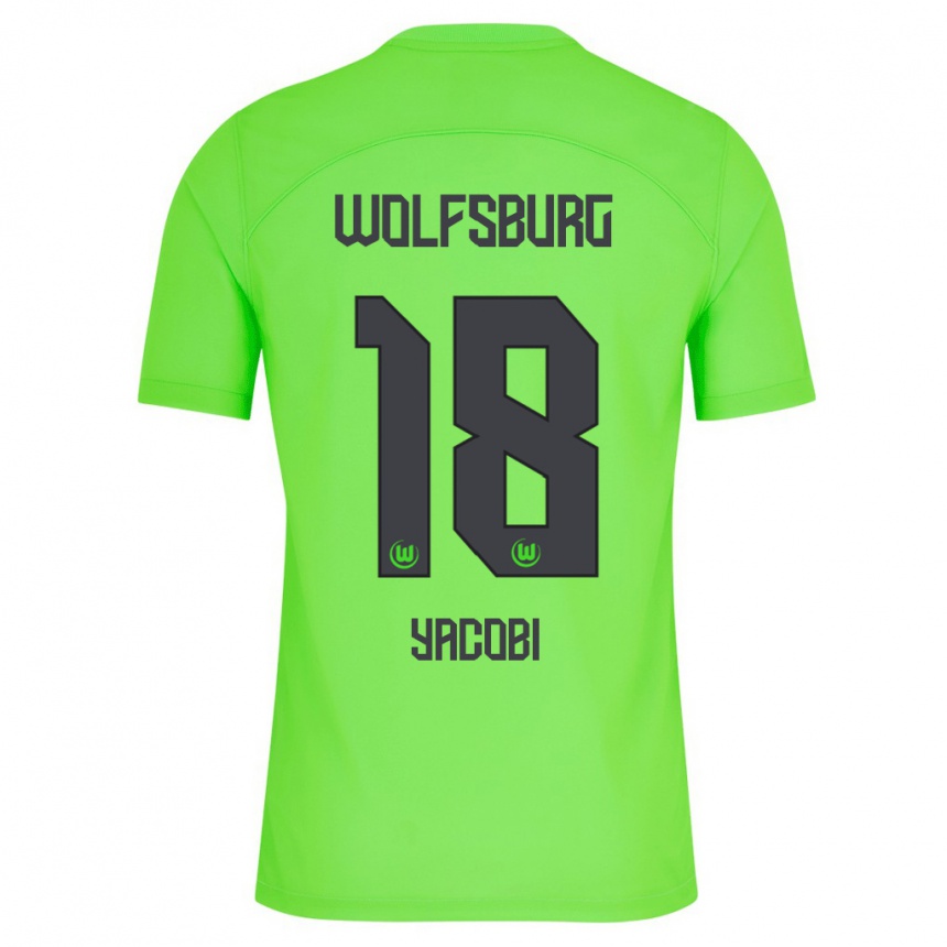 Men Football Nilas Yacobi #18 Green Home Jersey 2023/24 T-Shirt