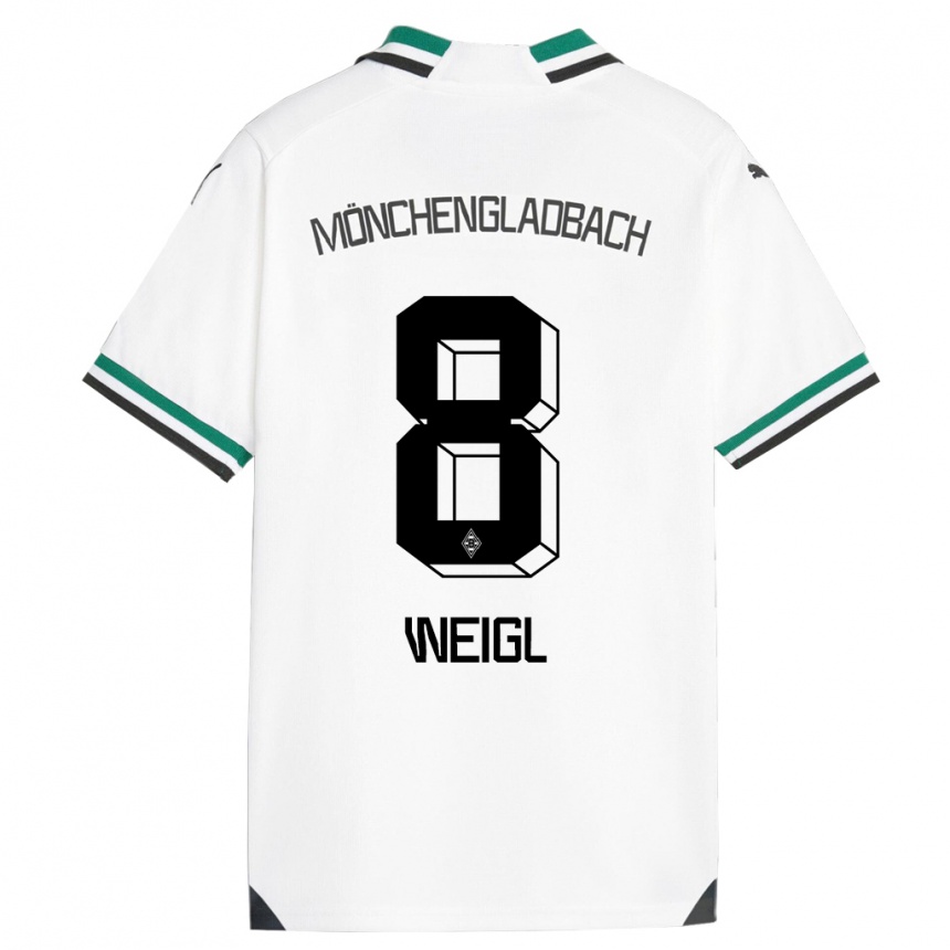 Men Football Julian Weigl #8 White Green Home Jersey 2023/24 T-Shirt