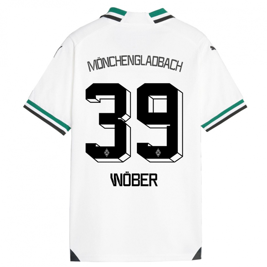 Men Football Maximilian Wöber #39 White Green Home Jersey 2023/24 T-Shirt