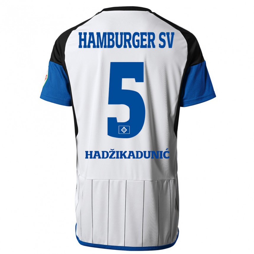 Men Football Dennis Hadzikadunic #5 White Home Jersey 2023/24 T-Shirt