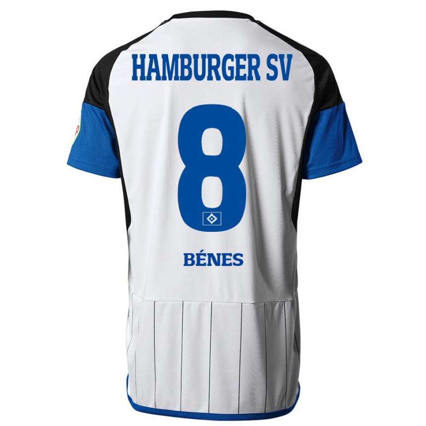 Men Football László Bénes #8 White Home Jersey 2023/24 T-Shirt