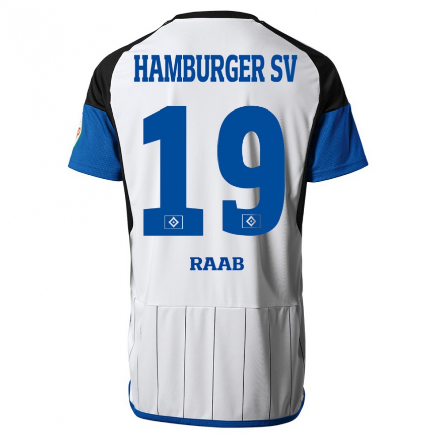 Men Football Matheo Raab #19 White Home Jersey 2023/24 T-Shirt