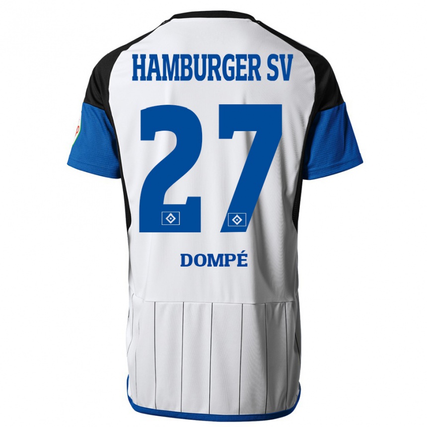 Men Football Jean-Luc Dompé #27 White Home Jersey 2023/24 T-Shirt
