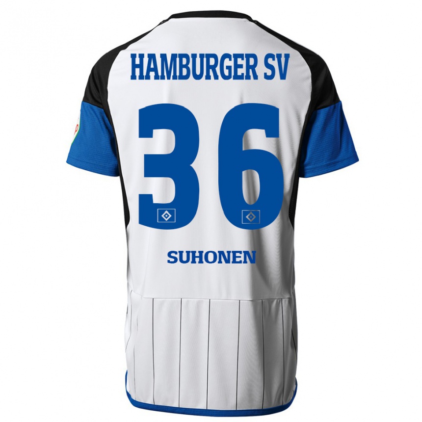 Men Football Anssi Suhonen #36 White Home Jersey 2023/24 T-Shirt