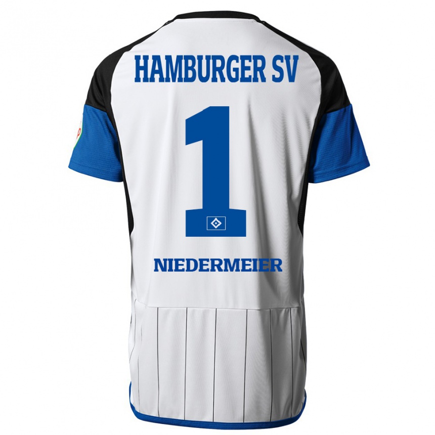 Men Football Philipp Niedermeier #1 White Home Jersey 2023/24 T-Shirt
