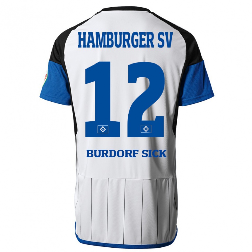 Men Football Emma Burdorf-Sick #12 White Home Jersey 2023/24 T-Shirt