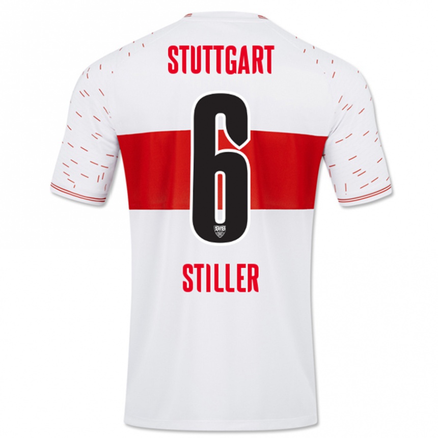 Men Football Angelo Stiller #6 White Home Jersey 2023/24 T-Shirt