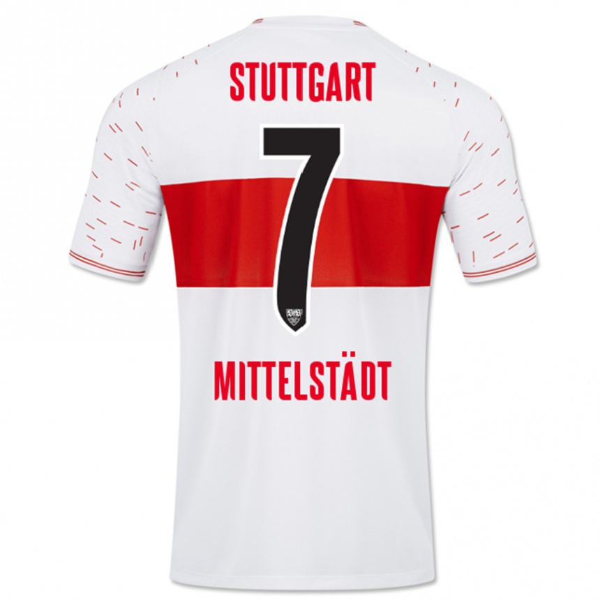 Men Football Maximilian Mittelstädt #7 White Home Jersey 2023/24 T-Shirt