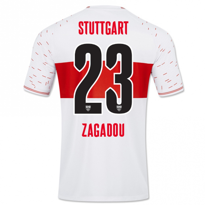 Men Football Dan-Axel Zagadou #23 White Home Jersey 2023/24 T-Shirt