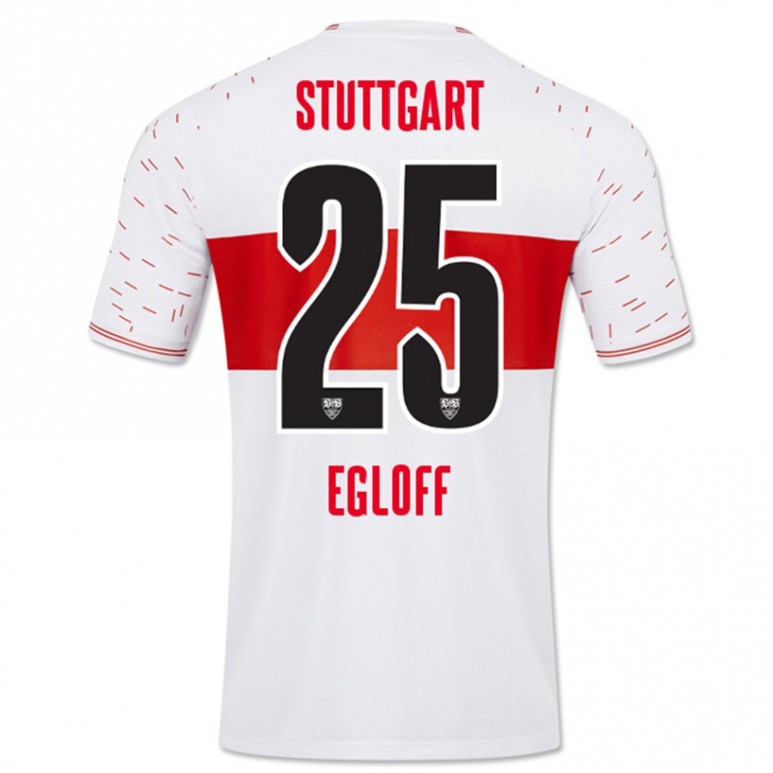 Men Football Lilian Egloff #25 White Home Jersey 2023/24 T-Shirt