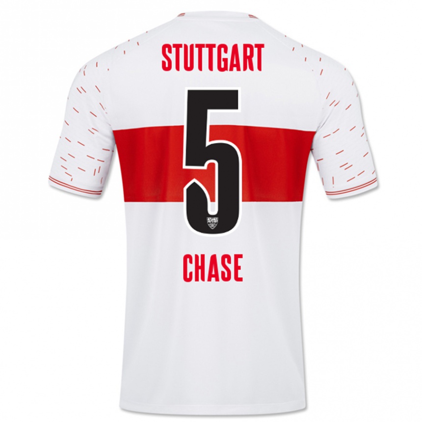 Men Football Anrie Chase #5 White Home Jersey 2023/24 T-Shirt