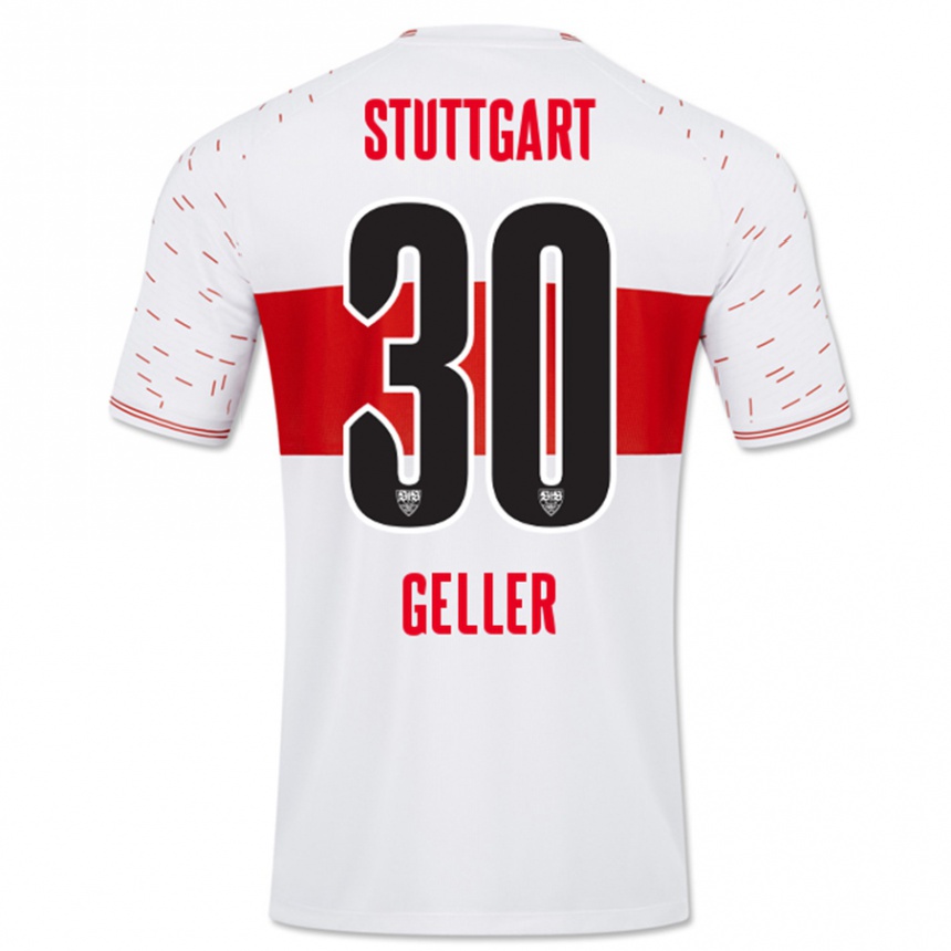 Men Football Robert Geller #30 White Home Jersey 2023/24 T-Shirt